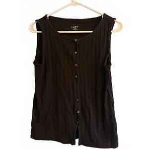 LOFT Outlet Women's Sleeveless ButtonUp- medium